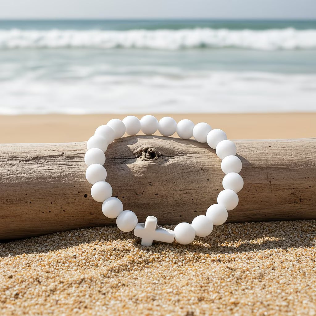 Worn By Faith™ Cross Bead Bracelet