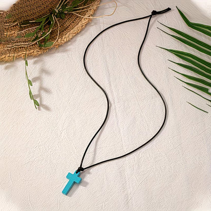 Worn By Faith™ Coloured Wooden Cross Necklace