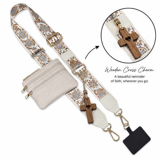 Worn By Faith™ Boho Floral Crossbody Strap