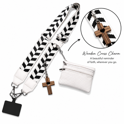 Worn By Faith™ Checkered Crossbody Strap