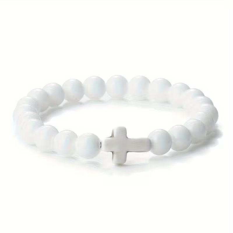 Worn By Faith™ Cross Bead Bracelet