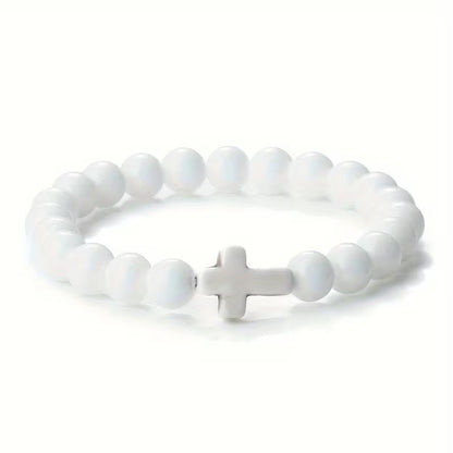 Worn By Faith™ Cross Bead Bracelet
