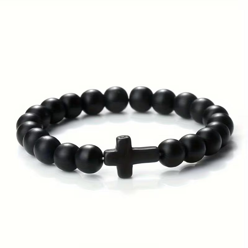 Worn By Faith™ Cross Bead Bracelet