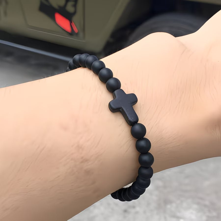 Worn By Faith™ Cross Bead Bracelet