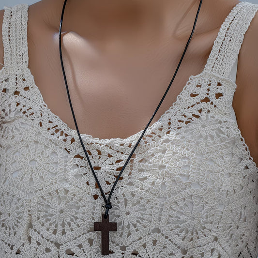 Worn By Faith™ Coloured Wooden Cross Necklace