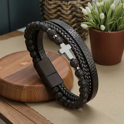 Worn By Faith™ Obsidian Bracelet