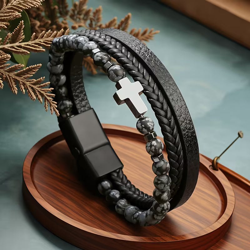 Worn By Faith™ Obsidian Bracelet