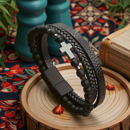 Worn By Faith™ Obsidian Bracelet