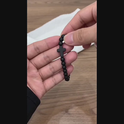 Worn By Faith™ Cross Bead Bracelet